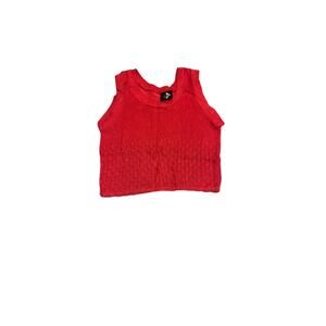 No Boundaries Red Knit Cropped Tank Top